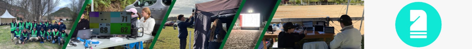 Superequus team at work during an endurance race